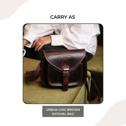 Urban Chic Brown Satchel Bag